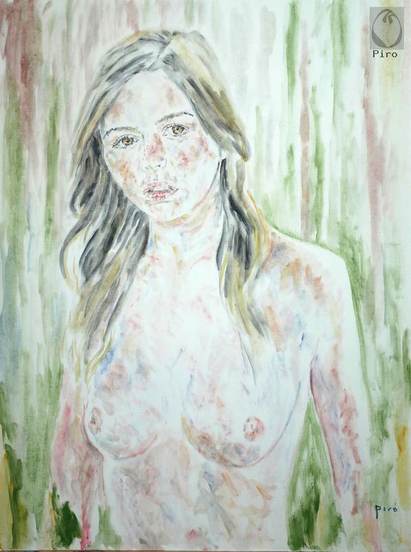 oil on paper - olio su carta di Piro
